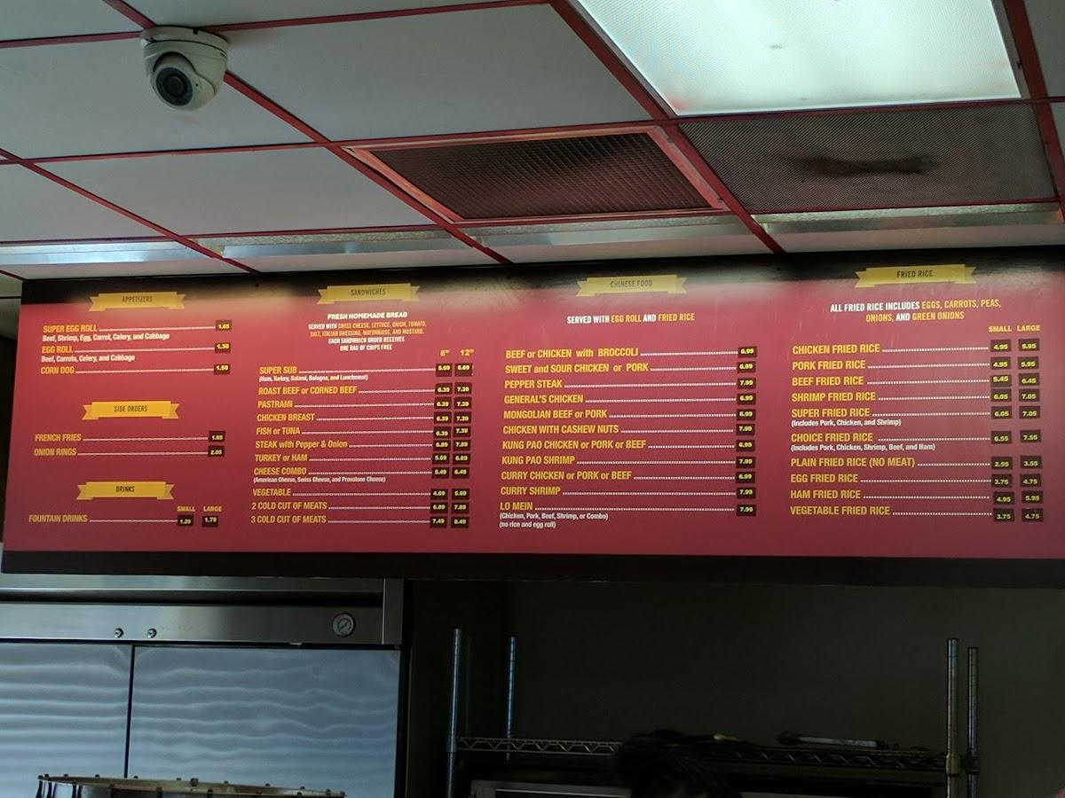 Menu at Highland Super Submarine Sandwich Shop fast food, Memphis