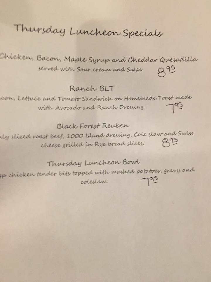 Menu at Snap's Restaurant, Bristol