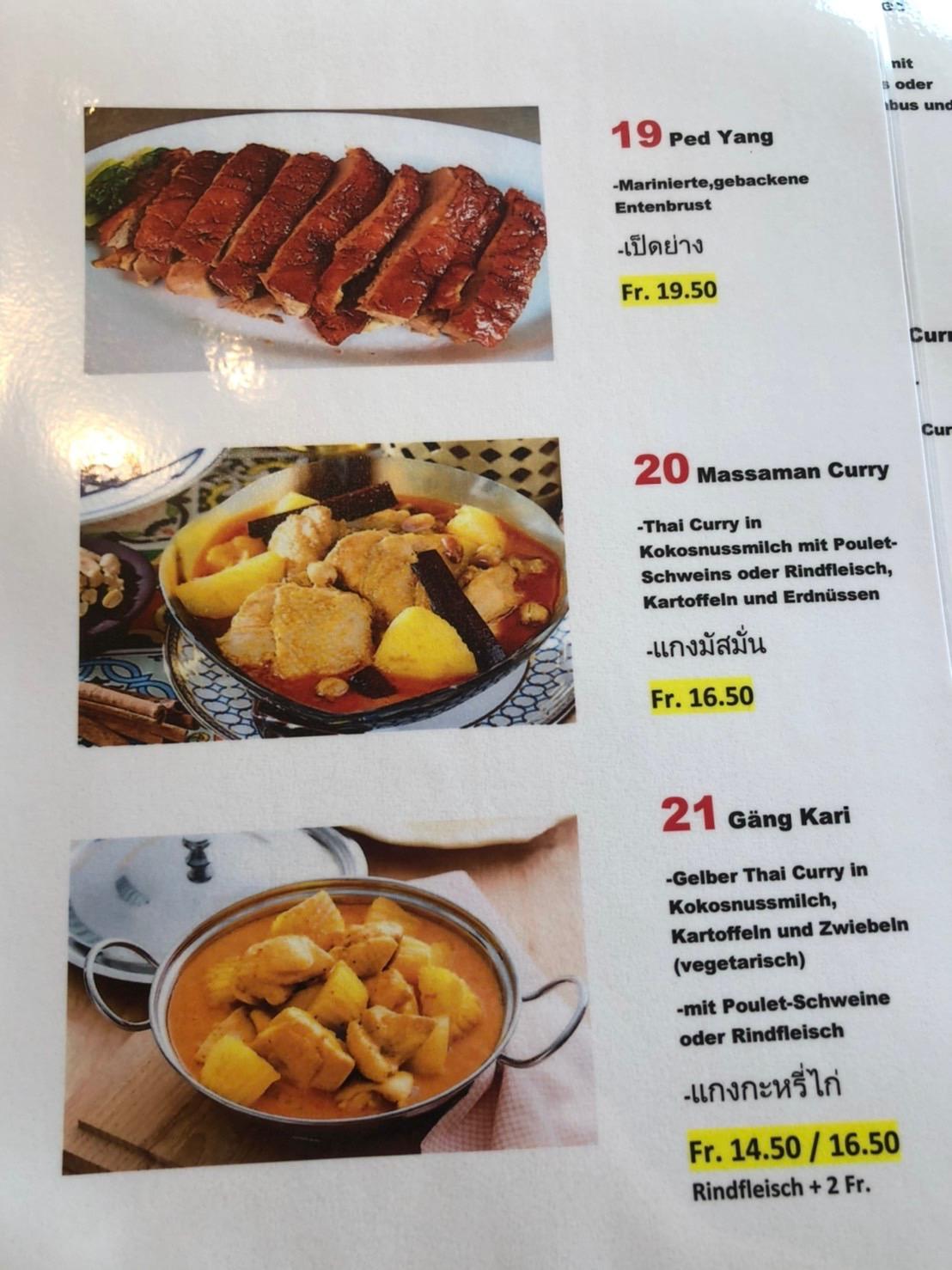 Menu at Thai Chili Weinfelden, Weinfelden
