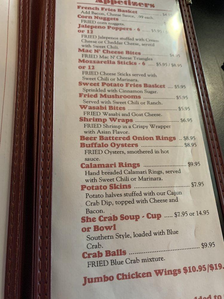 Menu at Barry's Walnut Island Restaurant and Lodge, Grandy