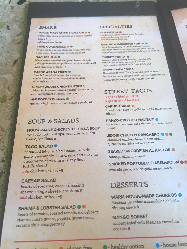 Menu at Tequilla Bar & Grille, San Diego, 333 W Harbor Dr