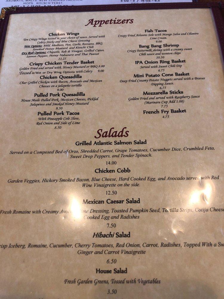 Menu at Hank Hudson Brewing, Mechanicville