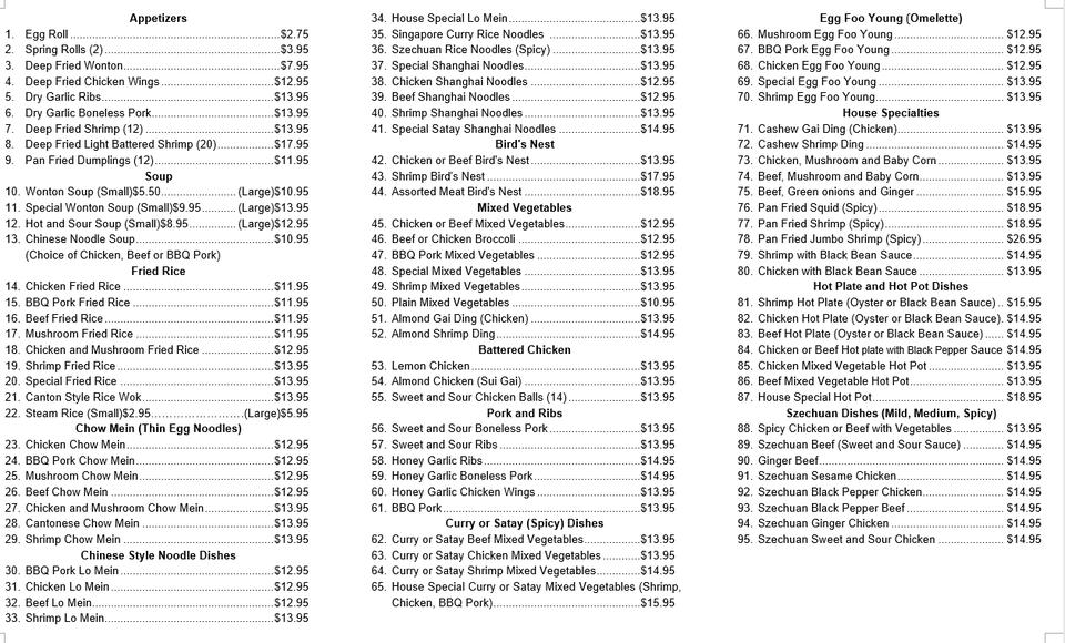 Menu at The Homesteader restaurant, Kindersley