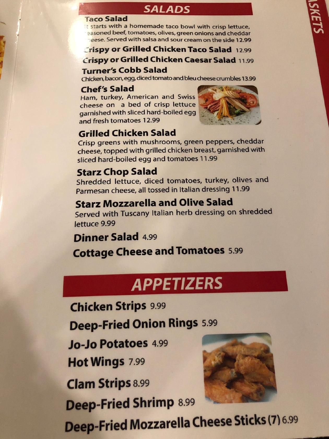 Menu at Mrs. Turner's Restaurant, Puyallup