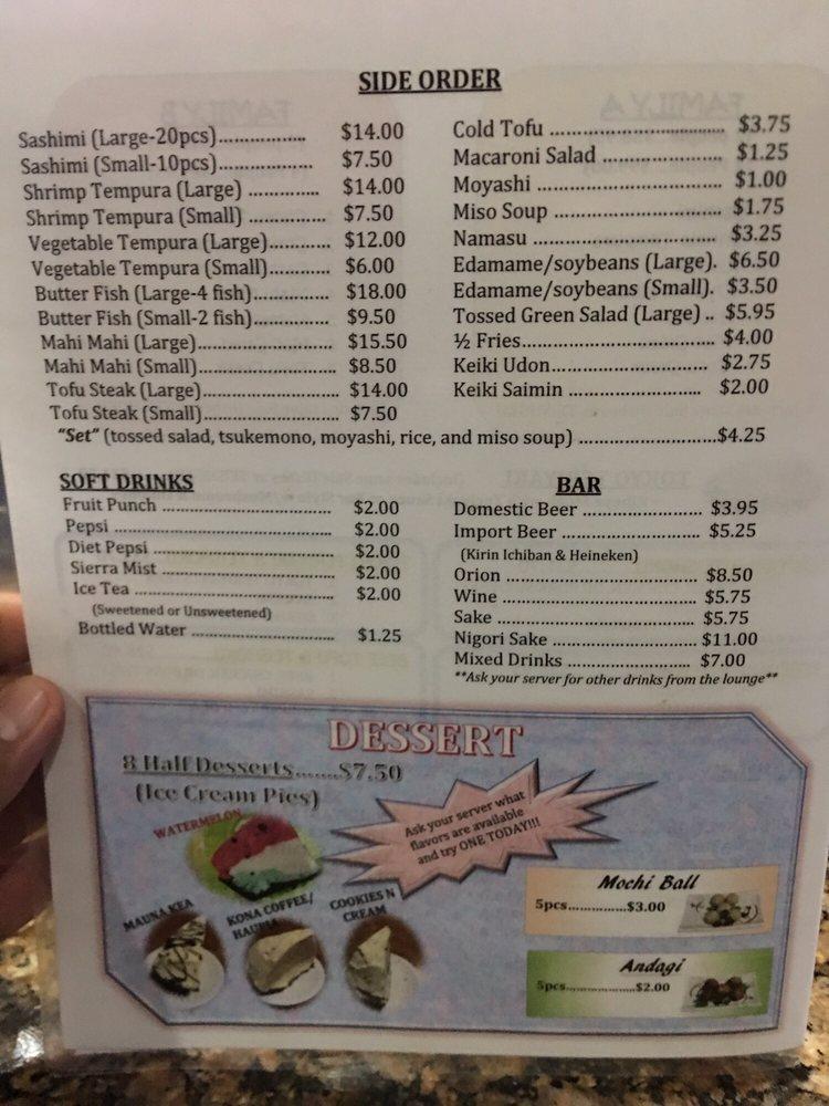Menu at Kuni Restaurant and Catering, Waipahu
