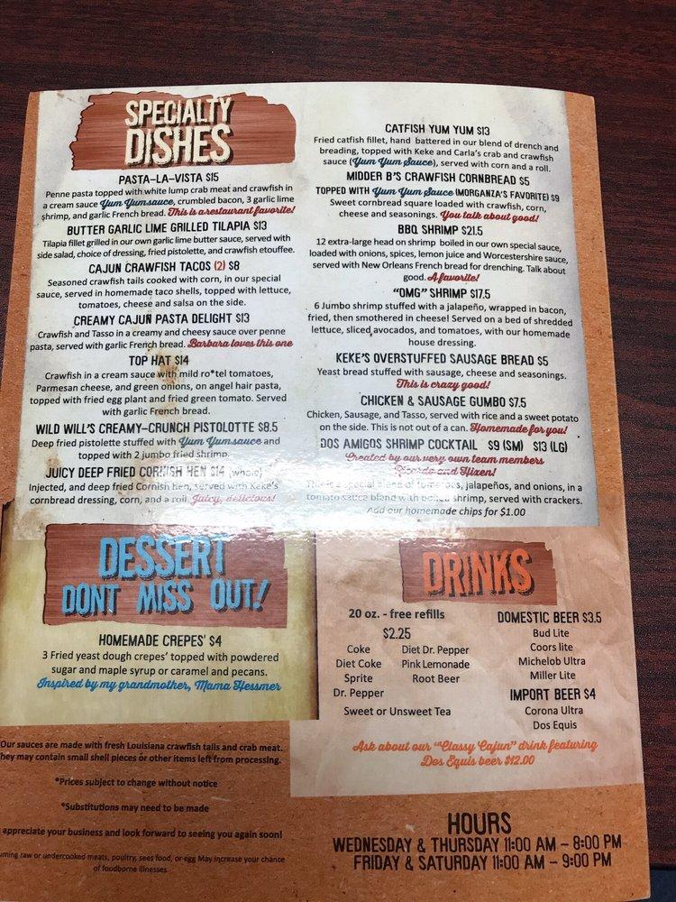 Menu at Stephens Heads or Tails Restaurant, Marksville