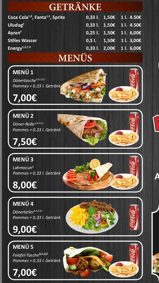 Menu at BaBa'S DÖNER restaurant, Ronnenberg
