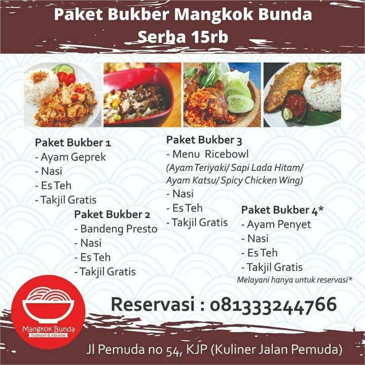 Menu at MANGKOK BUNDA restaurant, Tuban