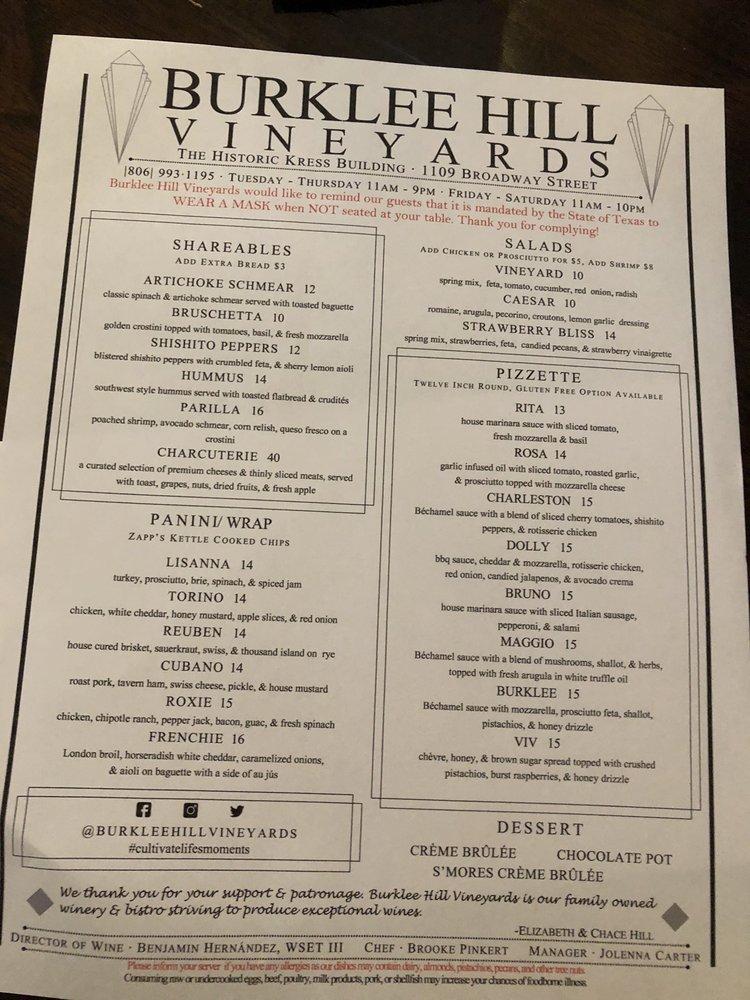 Burklee Hill Vineyards Restaurant - Lubbock, TX