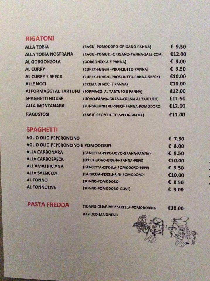 Menu Da Spaghetti House Trieste Ristorante Trieste