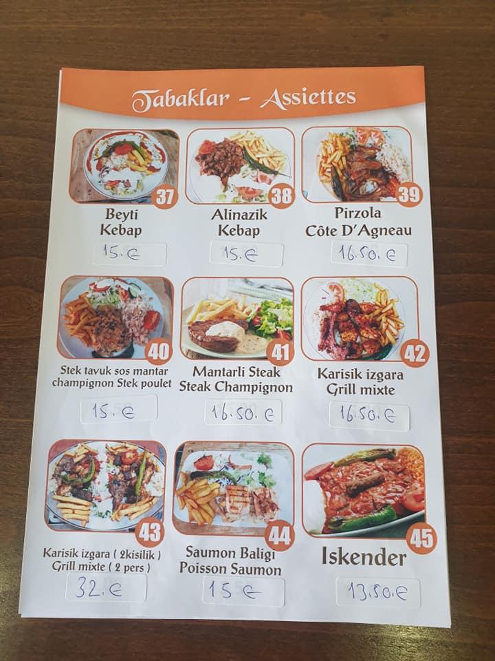 Menu de Bosphore