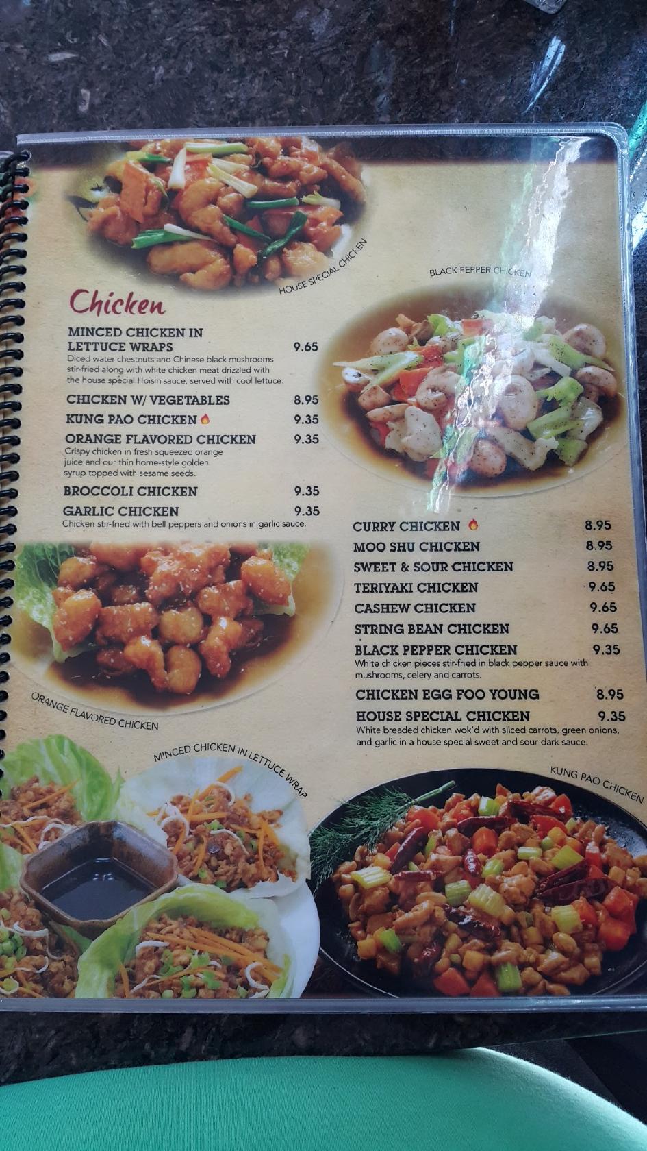Menu at Chopsticks House restaurant, Chino