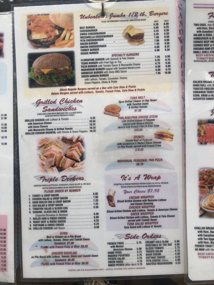 Menu at Rainbow Diner restaurant, Yonkers, White Plains Rd