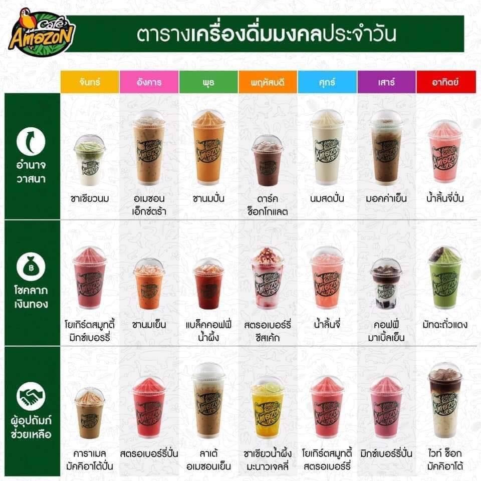 Menu at Café Amazon cafe Bangkok Café Amazon คาเฟ อเมซอน ด อเวนว