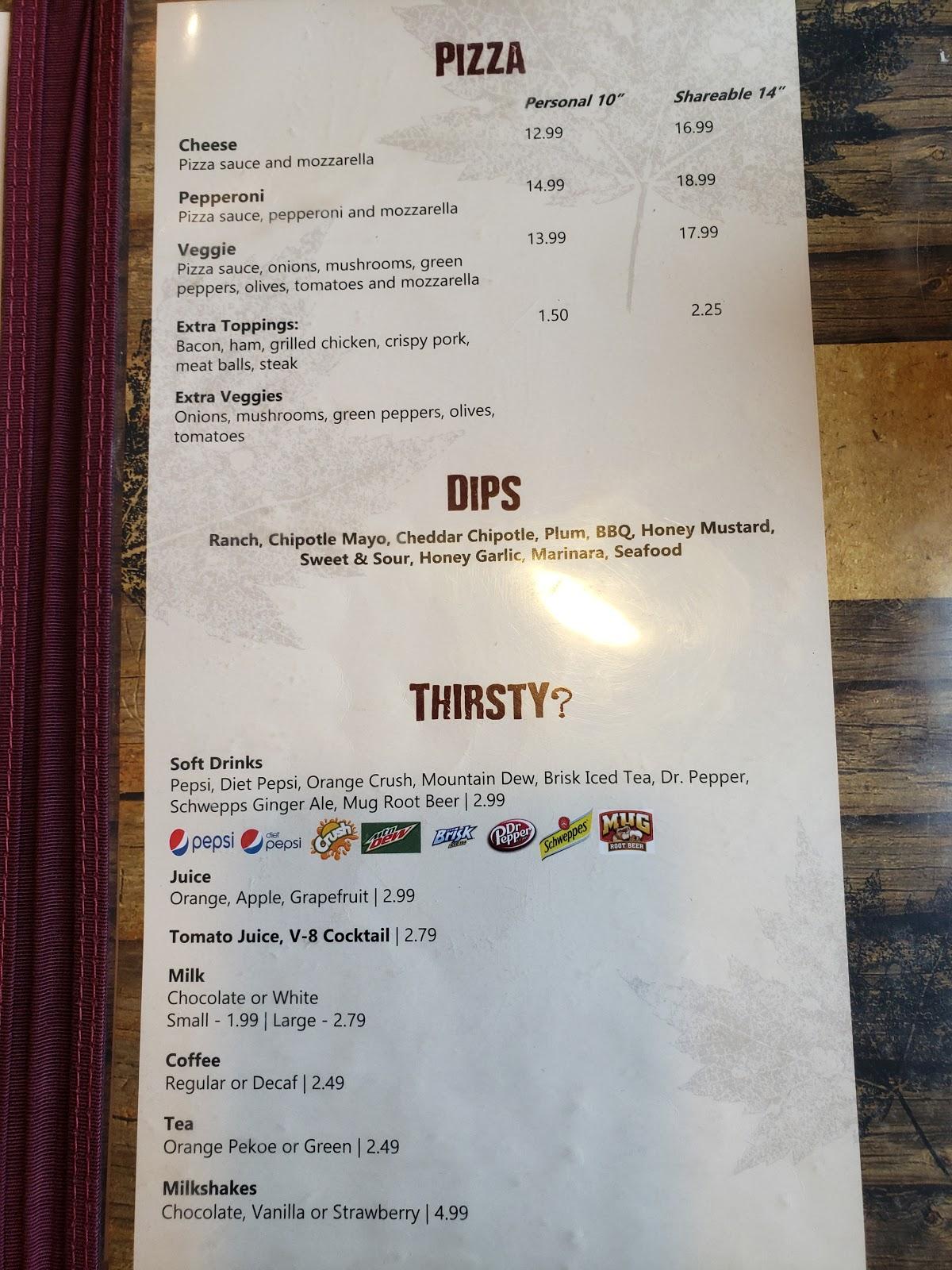 Menu at Jeremy's Truck Stop restaurant, Nairn Centre