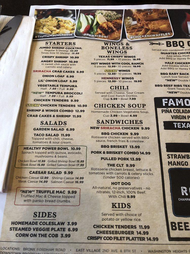 Menu at Dallas BBQ Times Square, West New York, 241 W 42nd St