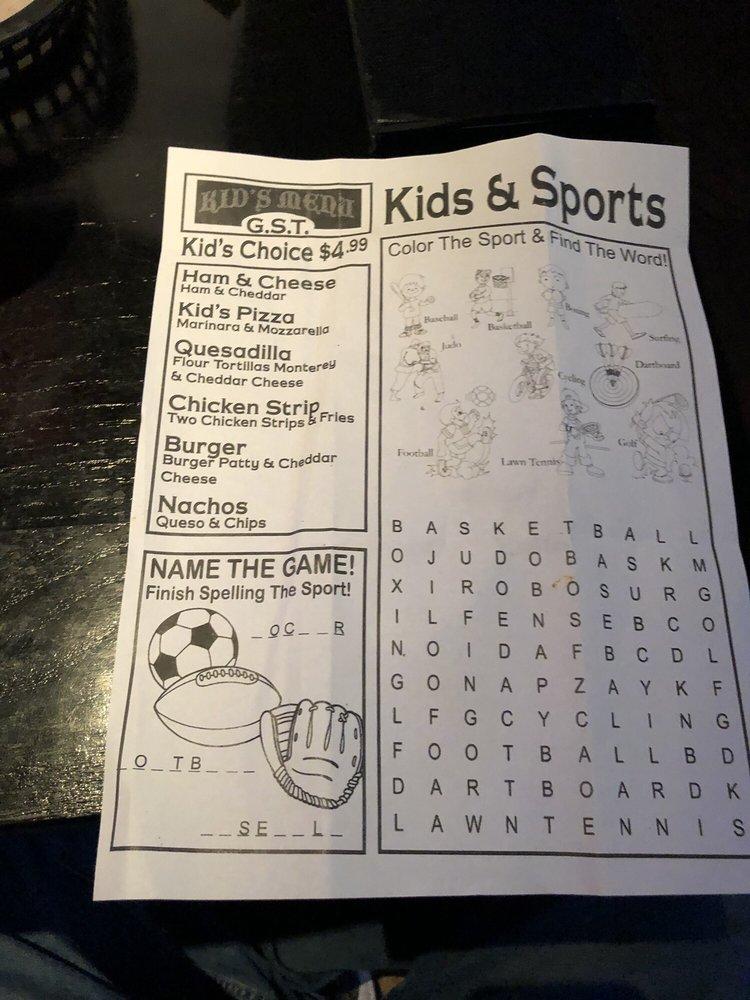 Menu at Street Taphouse pub & bar, Amarillo