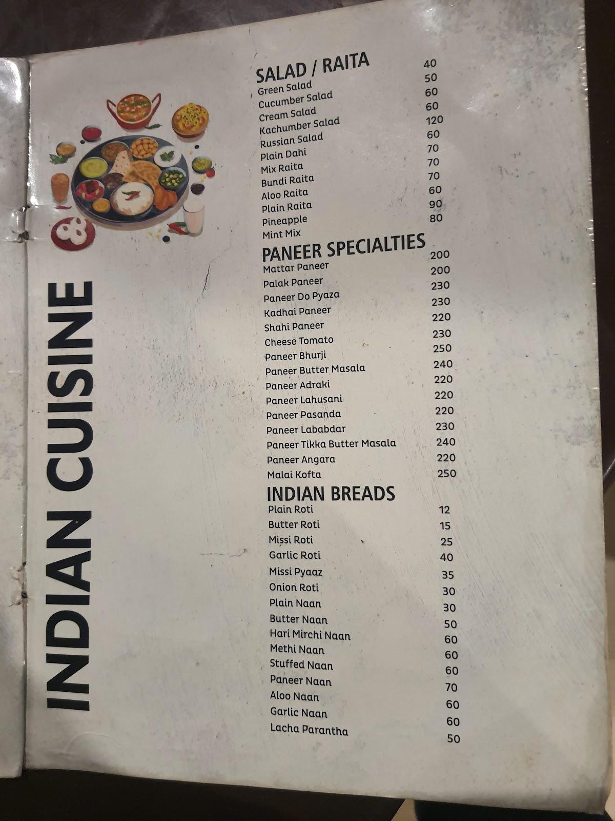 Menu at Hisar Havelii, Mayar