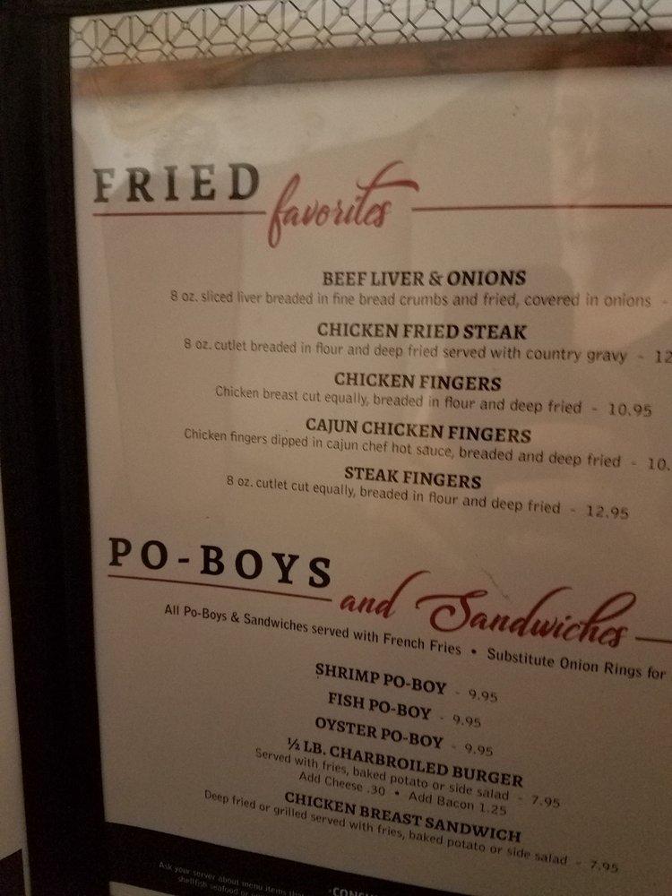Menu at Joe's Oyster Bar & Grill, Rosenberg