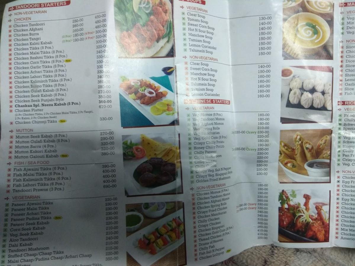 Chaskaa menu