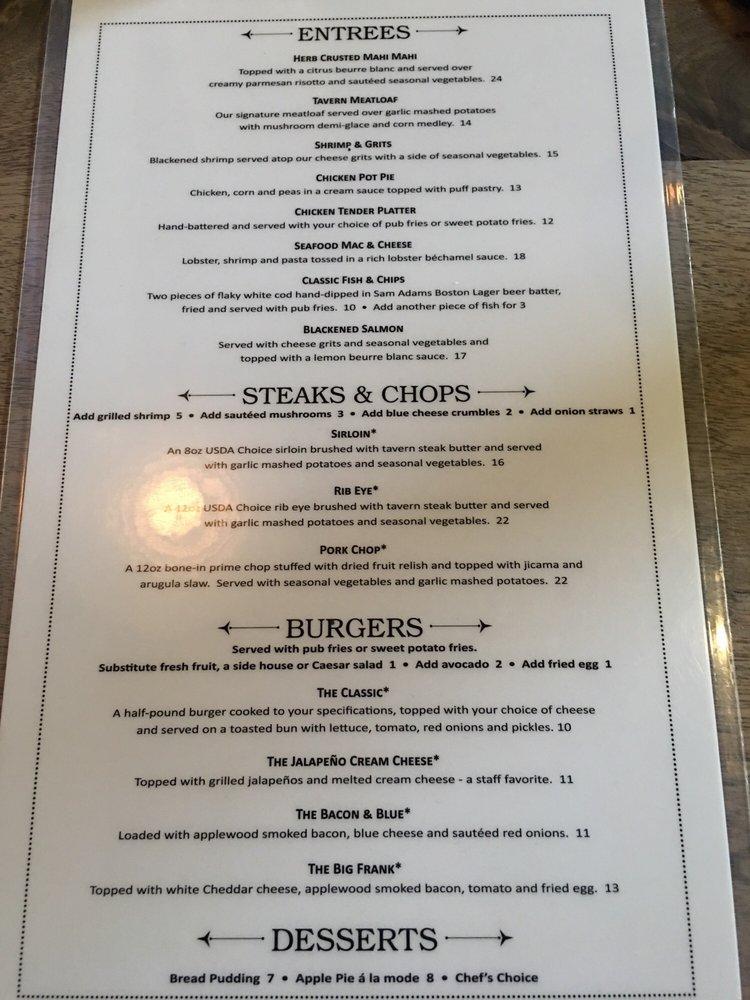 Menu at Main Street Tavern pub & bar, Broken Arrow, 200 S Main St