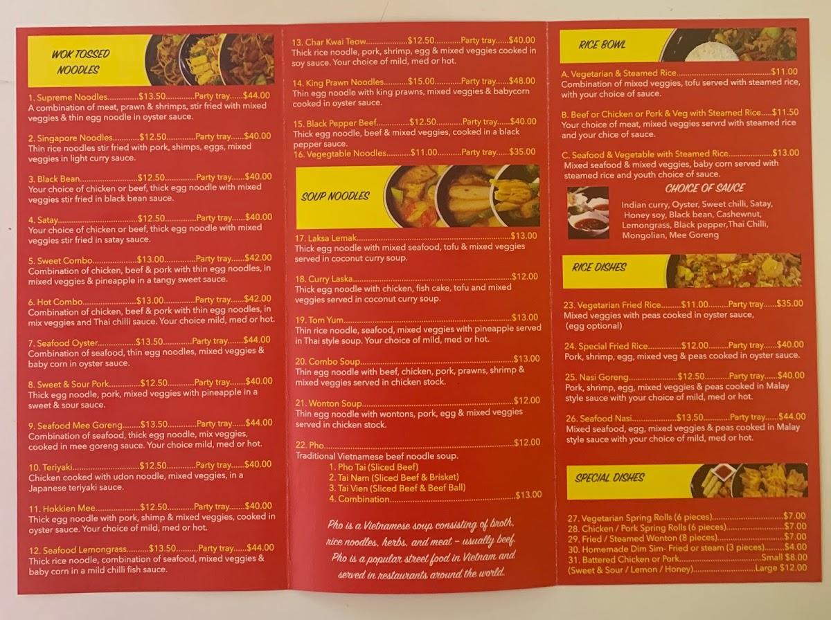 Menu at Derrimut Noodle Sushi Bar & Pho, Derrimut