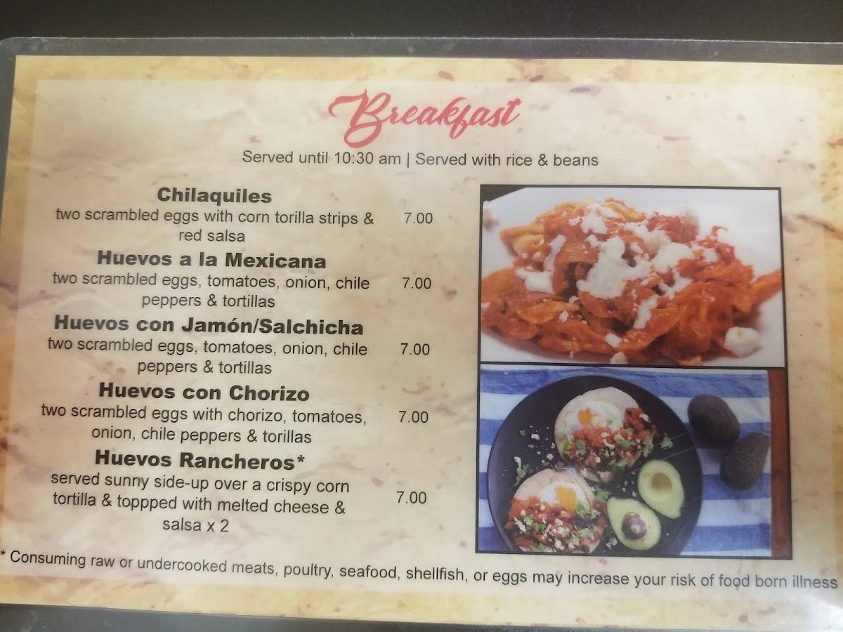 Menu at Tacos La Familia restaurant, Des Moines