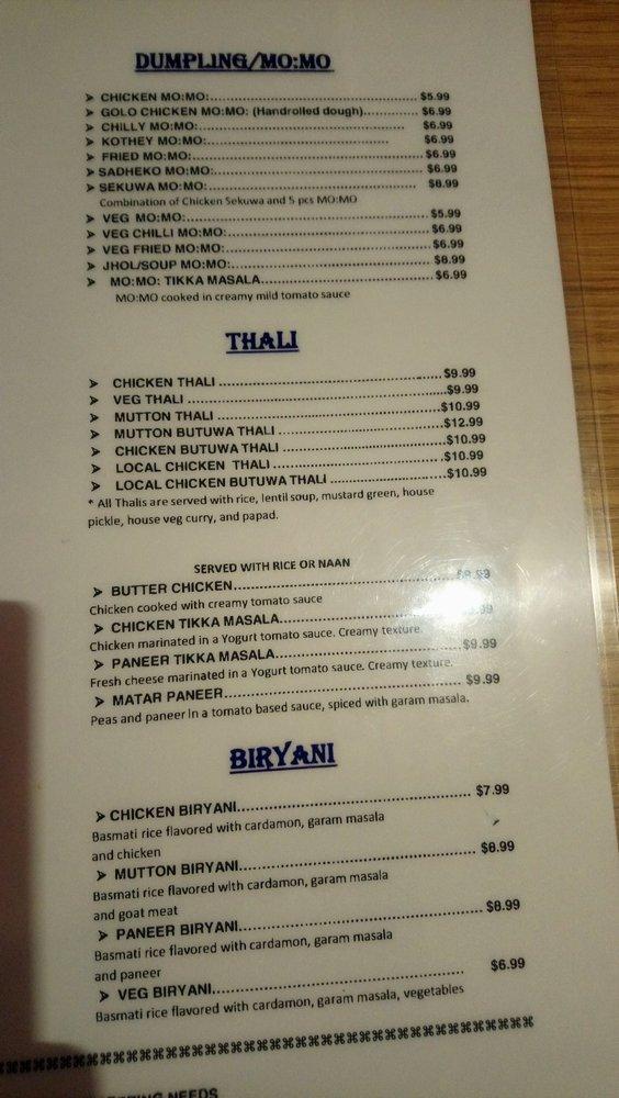 Menu at Irving Kabab N Kurry restaurant, Irving