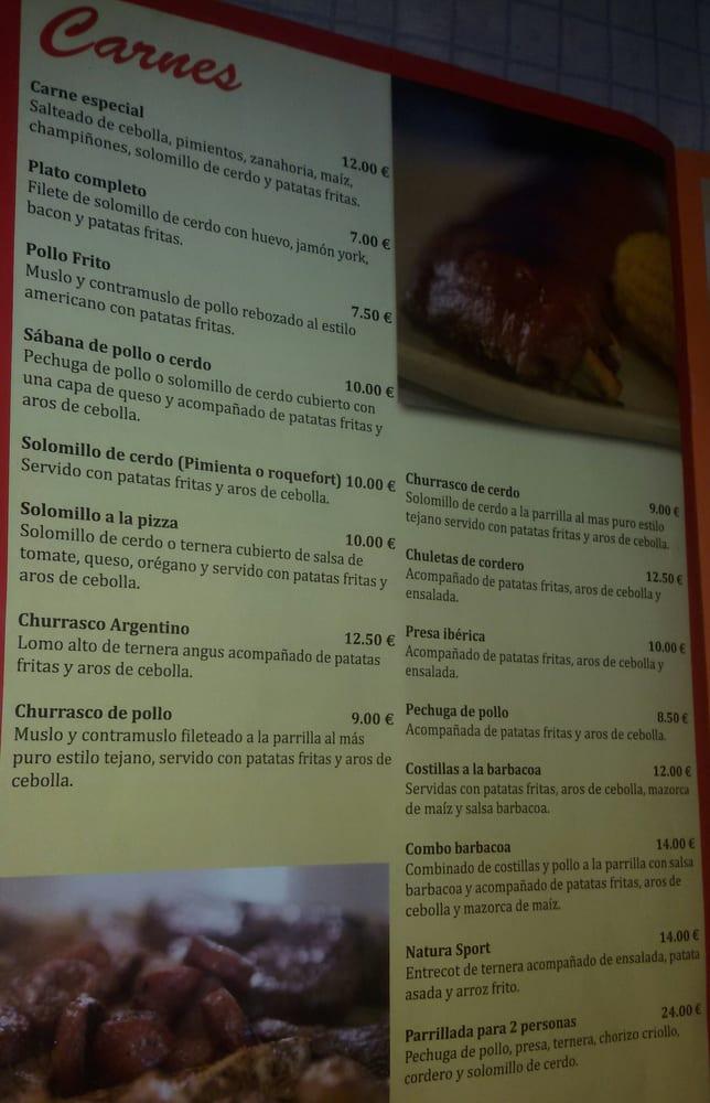 Carta de Restaurante Pizza & Pasta, Rota, Av. de la Diputación