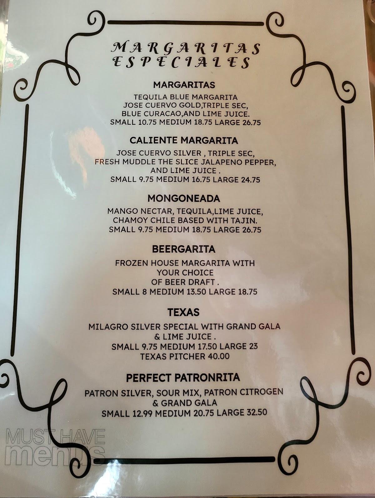 Menu at Tequilas Mexican Bar & Grill, Schenectady