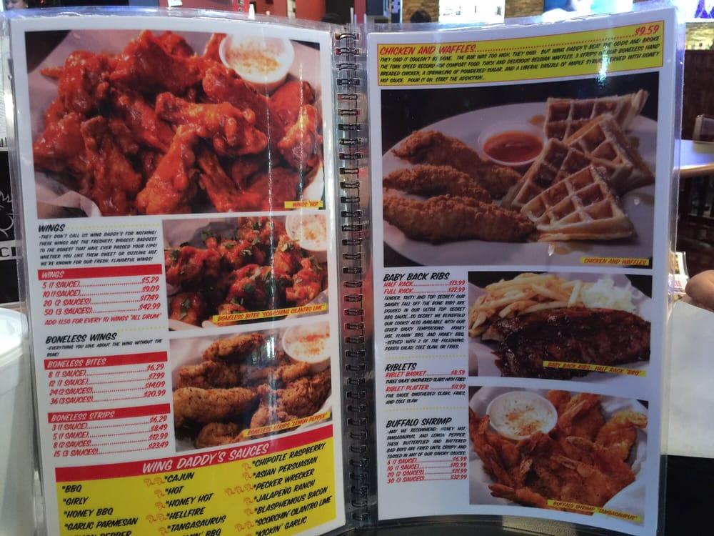 Menu at Wing Daddy's Sauce House restaurant, Little Elm
