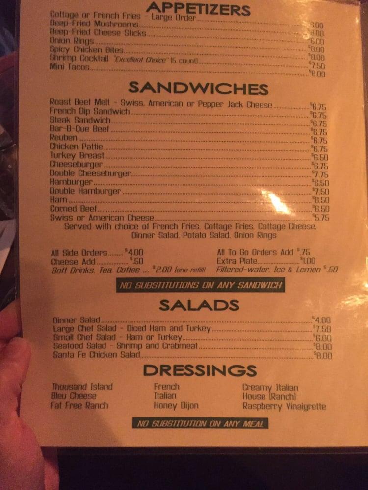 Menu at Andy's D3 Grill & Bar, Wellington