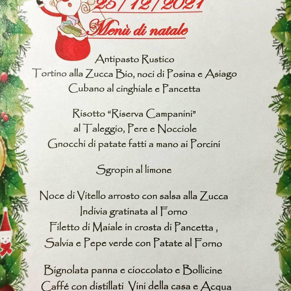 Menu di Albergo - Ristorante Italia Risorta 