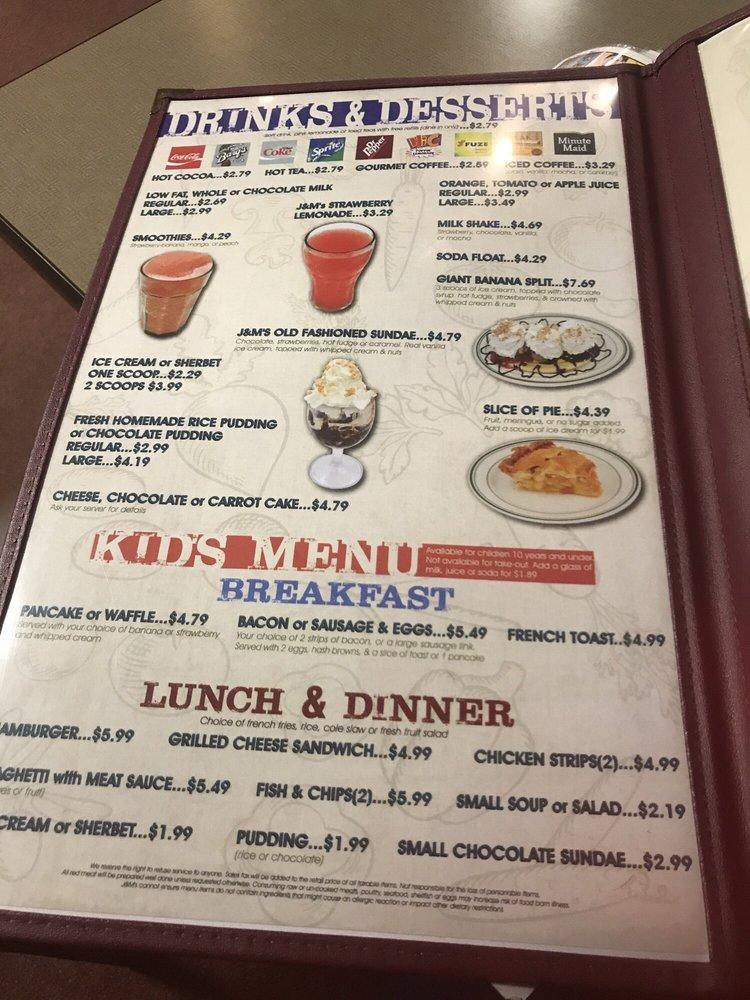 Menu at J & M's Family Restaurant, Escondido
