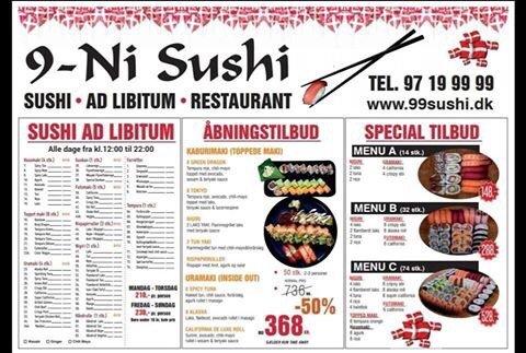 9-Ni Sushi restaurant, Herning - reviews
