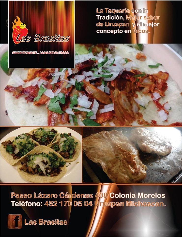 Menu at Las Brasitas restaurant, Uruapan