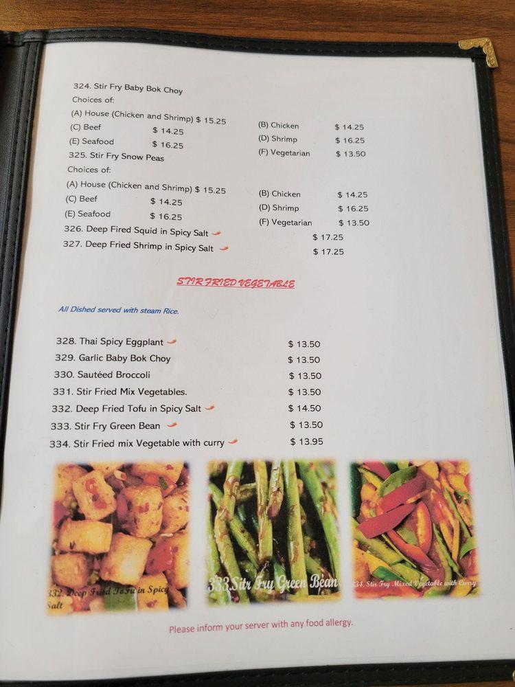Menu at Golden Coconut Thai and Vietnamese restaurant, Fergus