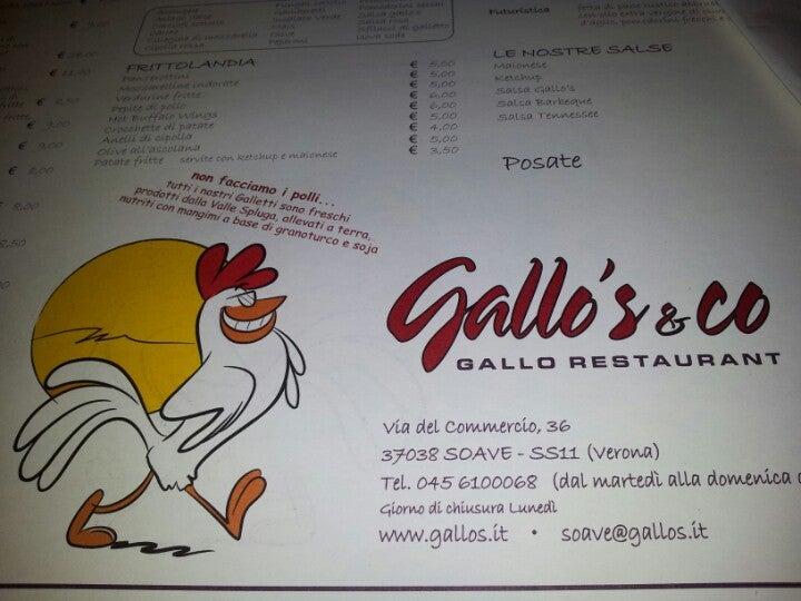Menu di Gallo's 
