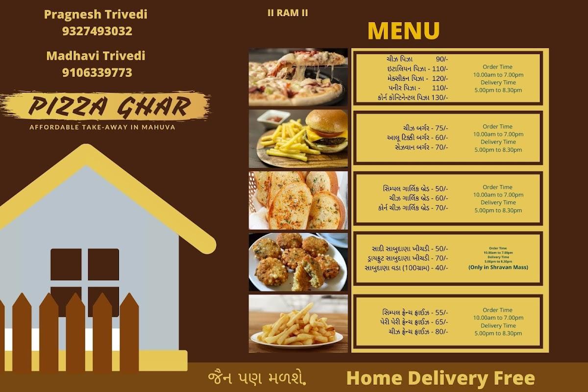 Pizza Ghar Mahuva menu