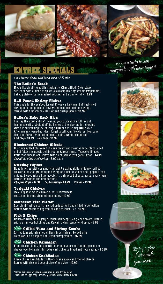 R6aa Menu J Butlers Bar And Grille 2022 10 