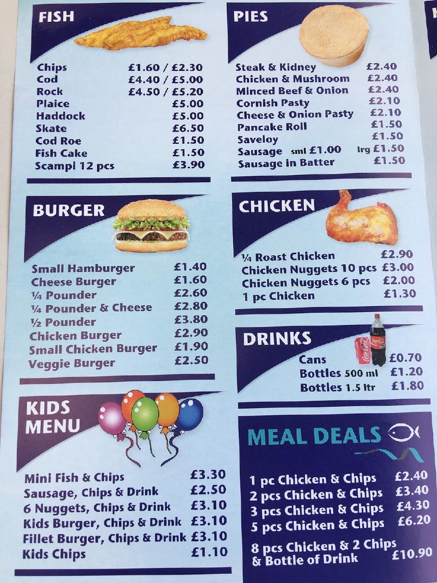 Menu At Mr Chippy Restaurant Orpington 