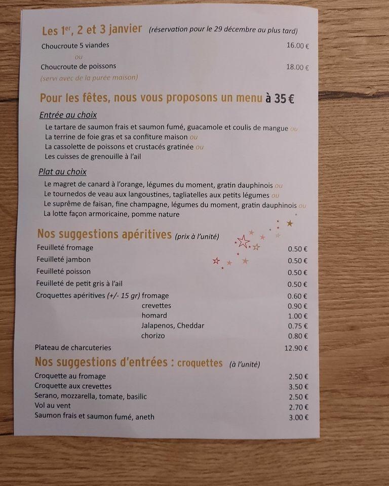 Menu au les temps gourmands pontaury, Mettet — free download