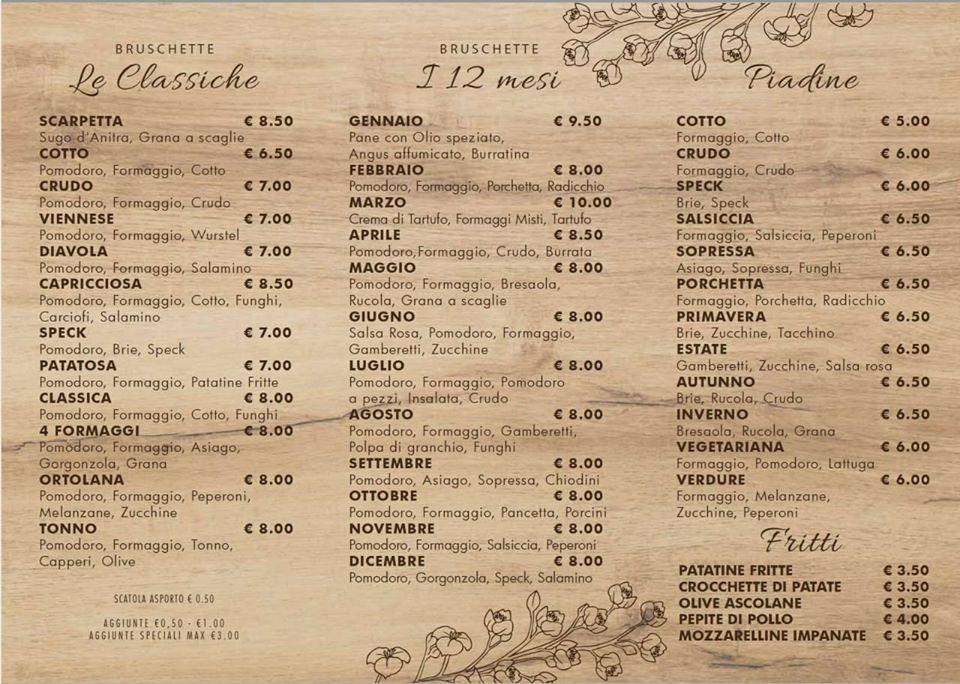 Menu di Al Breda - Bruschetteria 