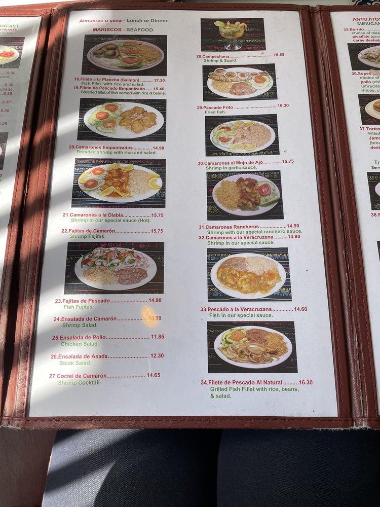 Menu at Tecalitlan Restaurant, Aurora