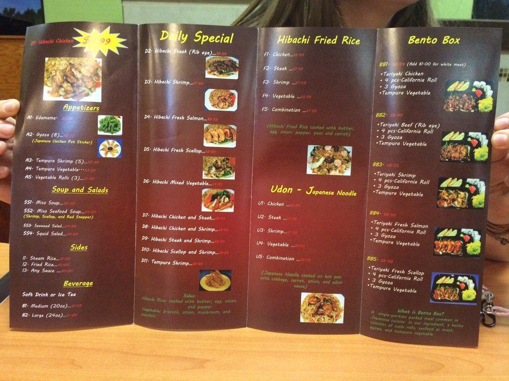 Menu at FireXBox Sushi and Hibachi restaurant, Dallas