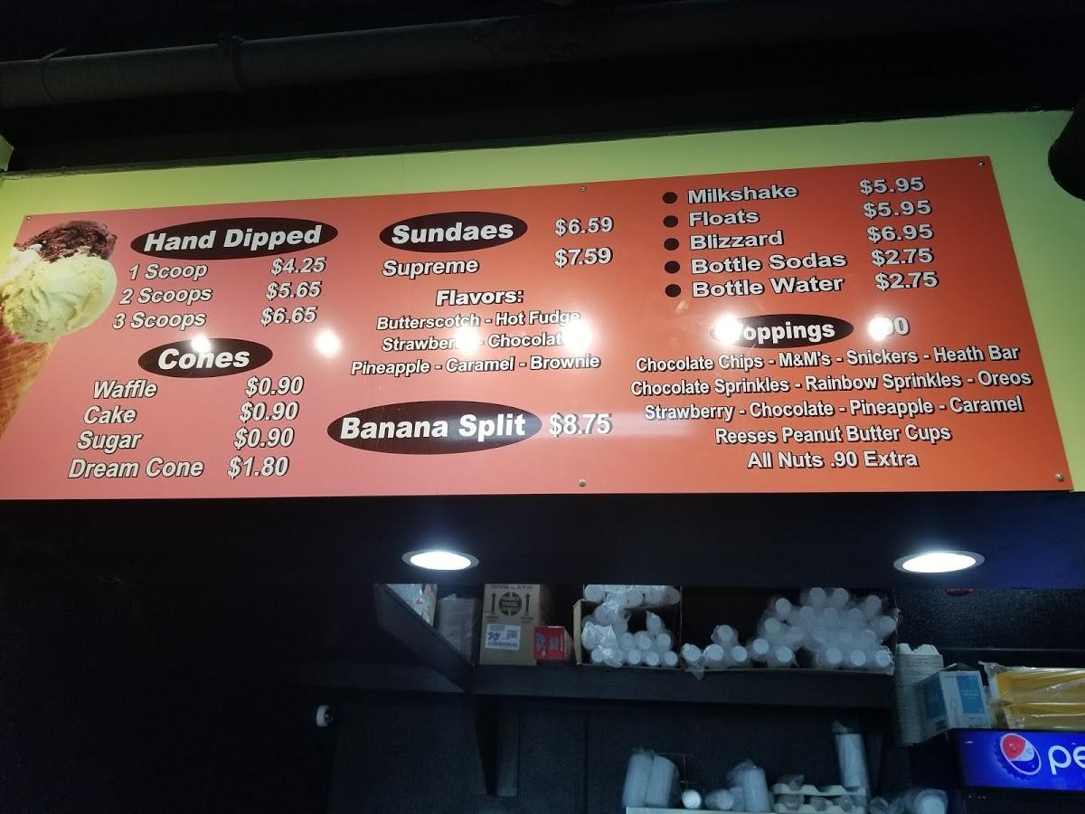 Menu at Nathan's/Scoops/Arthur Treacher's restaurant, North Myrtle Beach