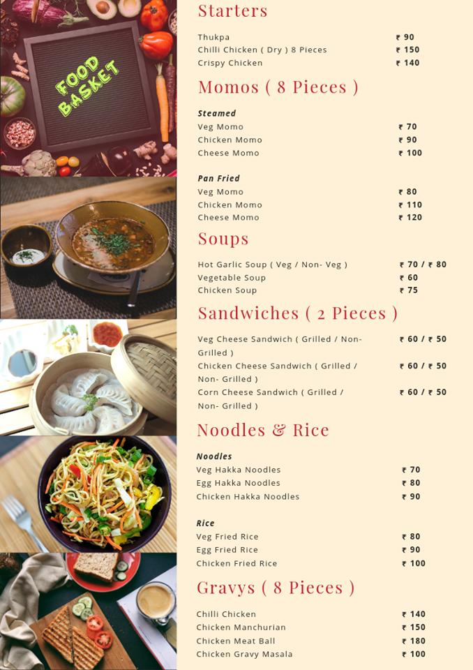 Menu at Food Basket, Kalyani