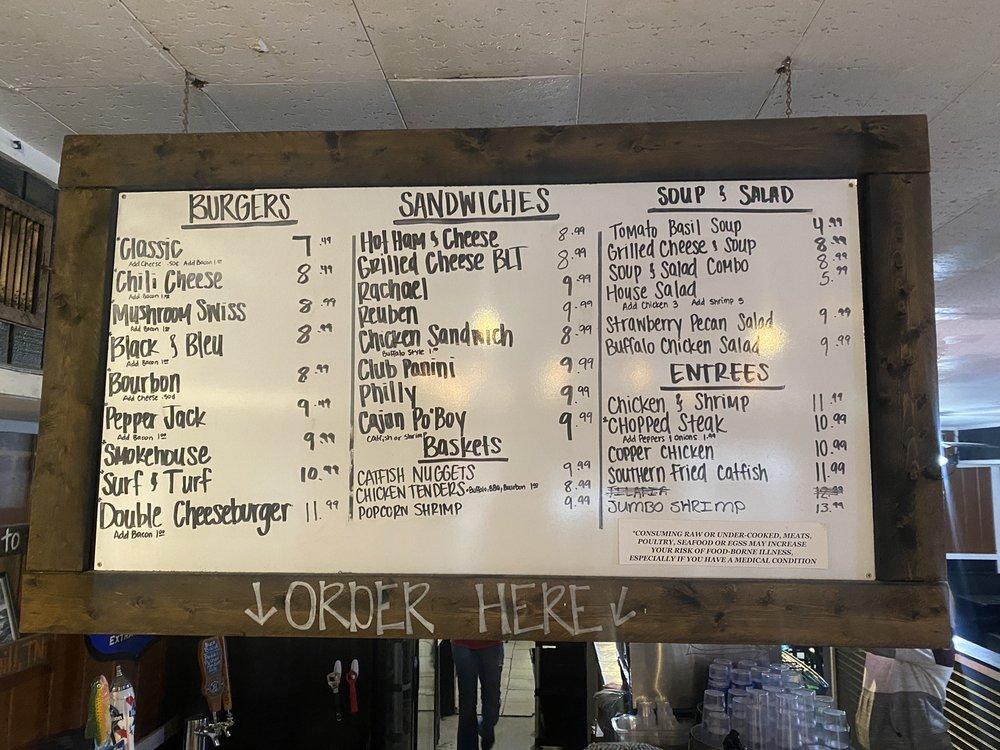 Menu at The Copper Grill restaurant, Copperhill