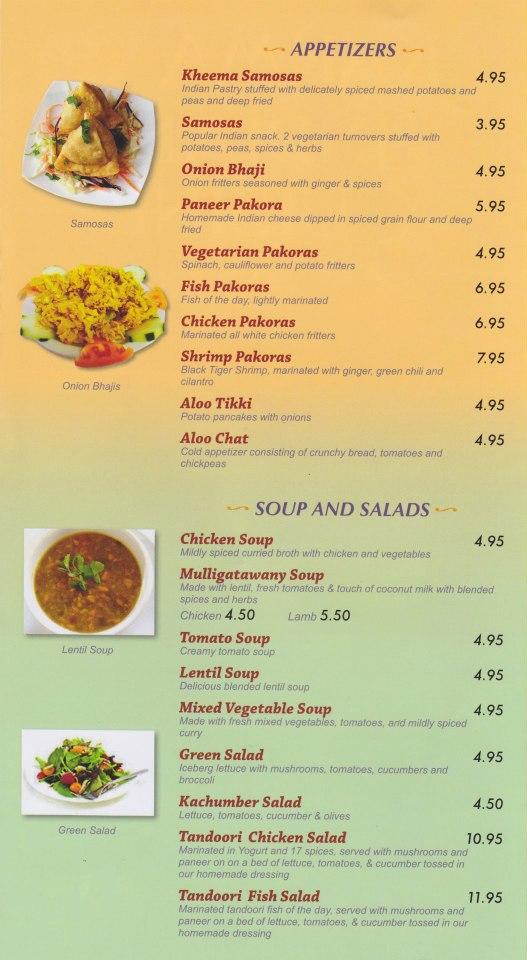 Menu at Karma Indian Cuisine and Lounge restaurant, Puyallup