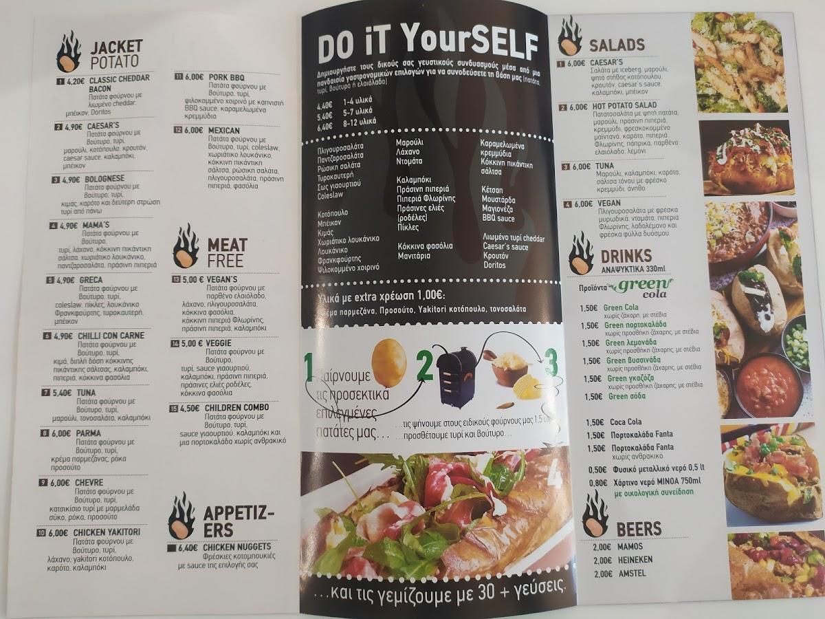 Hot potato house menu